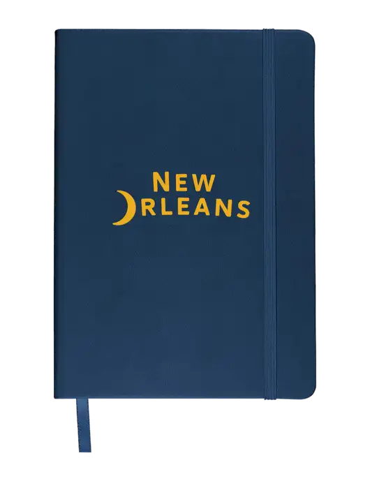 Leeman Navy Tuscany Journal 5.75 x 8.25 w/Moon Logo