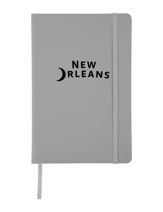 Light Medium Grey Comfort Touch Bound Journal 5 ¾" W x 8 ½” H w/Moon Logo