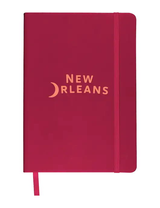 Leeman Dark Red Tuscany Journal 5.75 x 8.25 w/Moon Logo