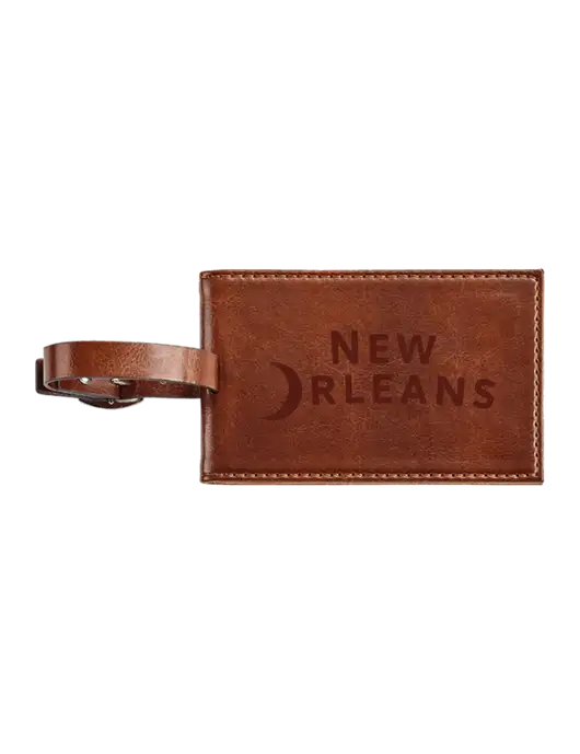 Fabrizio Brown Executive Luggage Tag w/Moon Logo
