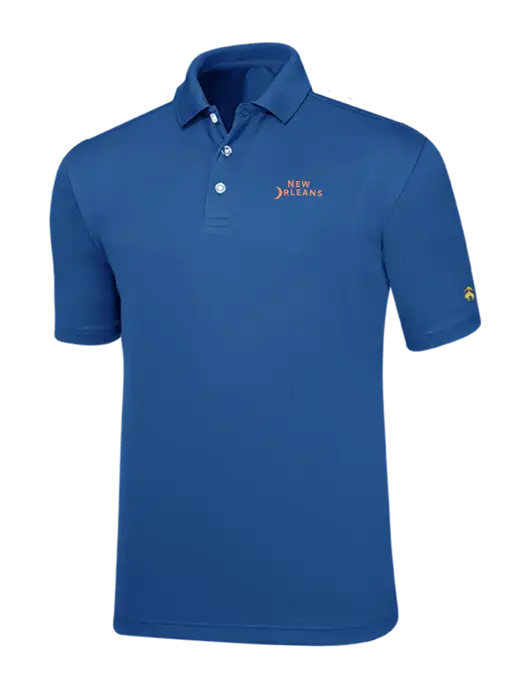 Brooks Brothers Carolina Blue Mesh Pique Performance Polo w/Moon Logo
