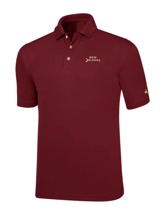 Brooks Brothers Cardinal Mesh Pique Performance Polo w/Moon Logo