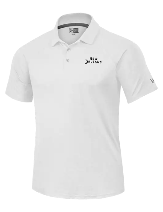 New Era Power White Polo w/Moon Logo