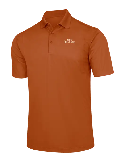 Burnt Orange Micropique Sport-Wick Polo w/Moon Logo
