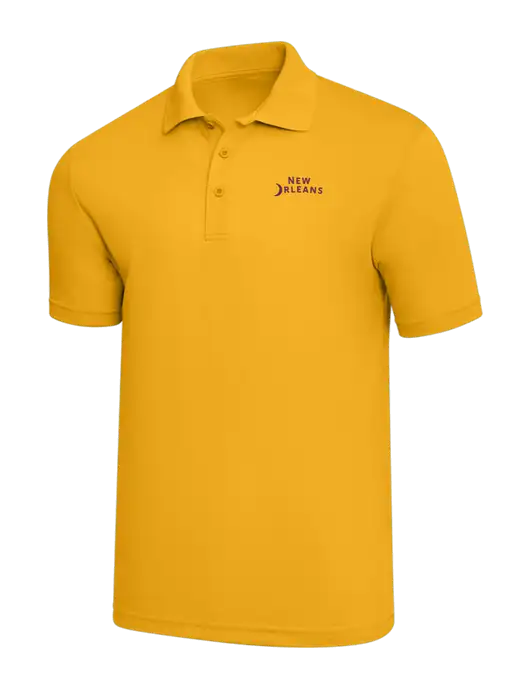 Yellow Gold PosiCharge RacerMesh Polo w/Moon Logo