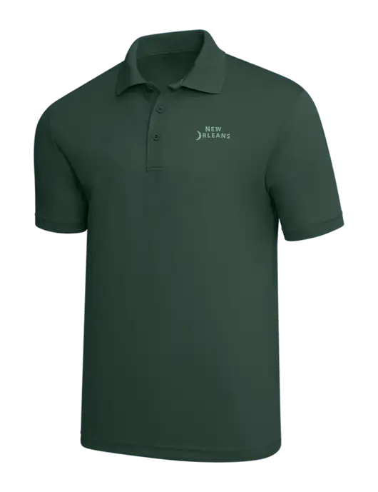 Dark Green PosiCharge RacerMesh Polo w/Moon Logo