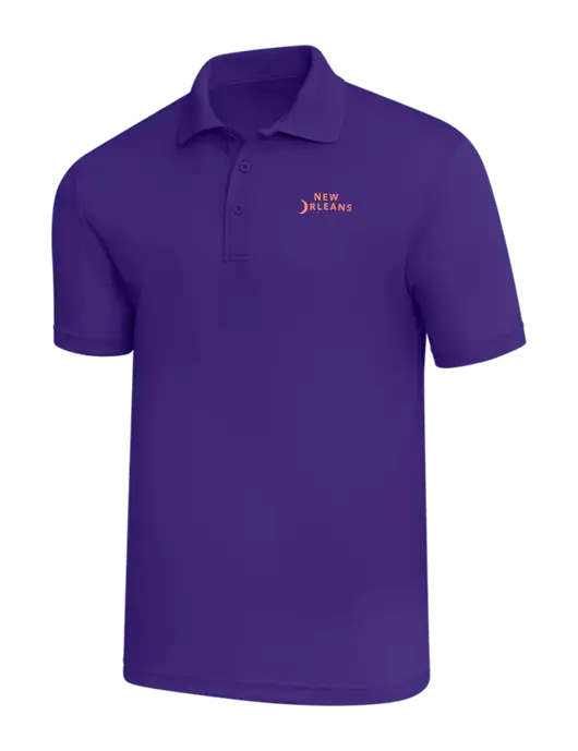 Purple PosiCharge RacerMesh Polo w/Moon Logo