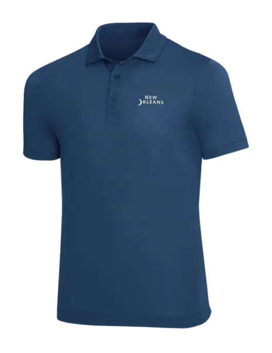 Mercer+Mettle Very Dark Sapphire Blue Stretch Jersey Polo w/Moon Logo