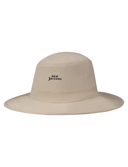 Tan Booney Sun Hat w/Moon Logo