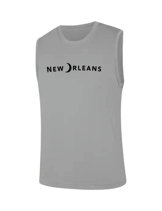 Sleeveless Light Grey PosiCharge Competitor Tee w/Moon Logo