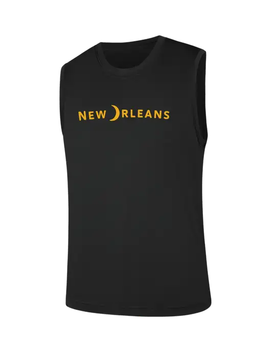Sleeveless Black PosiCharge Competitor Tee w/Moon Logo