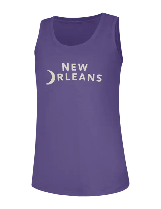 Womens Purple Frost Perfect Tri Racerback Tank w/Moon Logo
