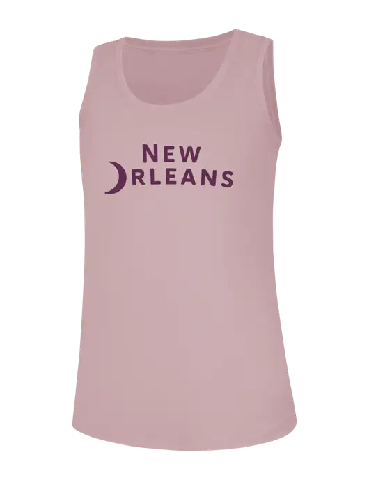 Womens Dusty Rose Perfect Tri Racerback Tank w/Moon Logo
