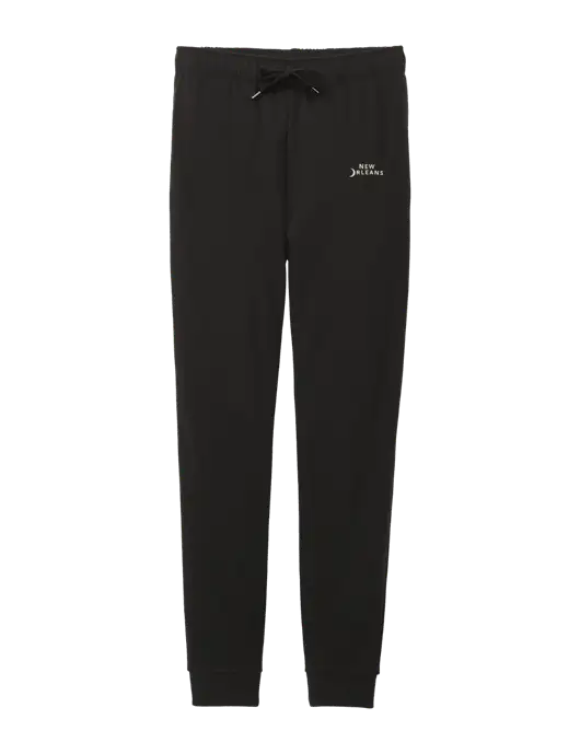 District Womens Black Mid-Rise Fleece Jogger w/Moon Logo