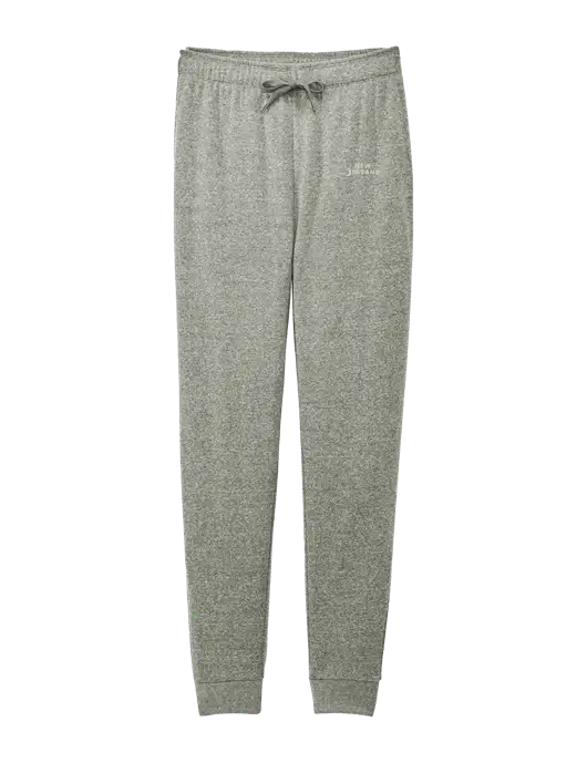 District Womens Dark Medium Grey Mid-Rise Fleece Jogger w/Moon Logo