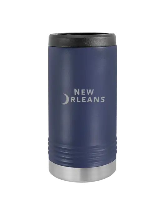 Polar Camel Powder Coated Navy Vacuum Insulated Slim Beverage Holder w/Moon Logo
