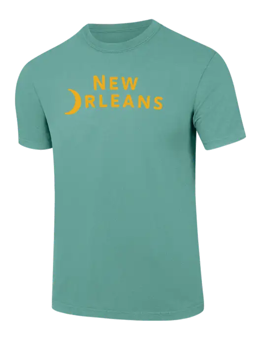Comfort Colors 6.1 oz Light Teal Heavyweight Ring Spun T-Shirt w/Moon Logo