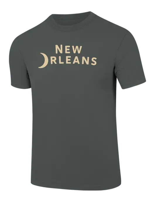 Comfort Colors 6.1 oz Dark Grey Heather Heavyweight Ring Spun T-Shirt w/Moon Logo