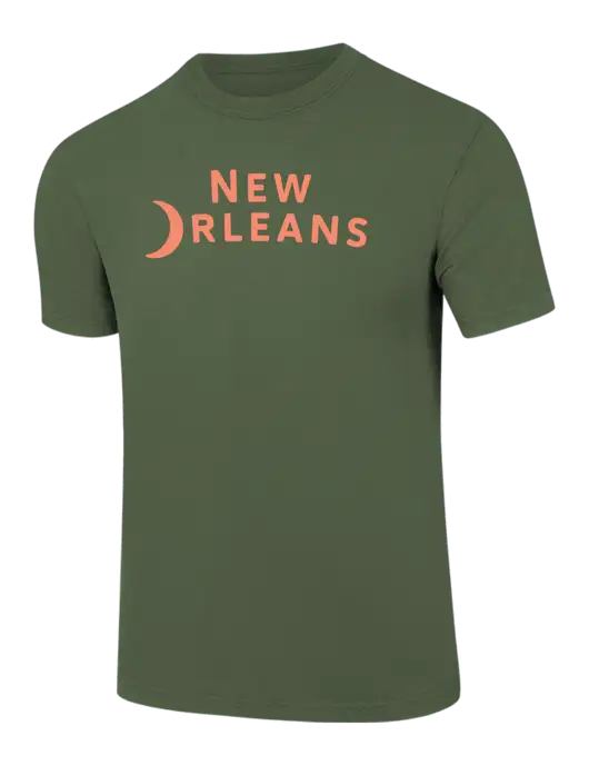 Comfort Colors 6.1 oz Dark Olive Green Heavyweight Ring Spun T-Shirt w/Moon Logo