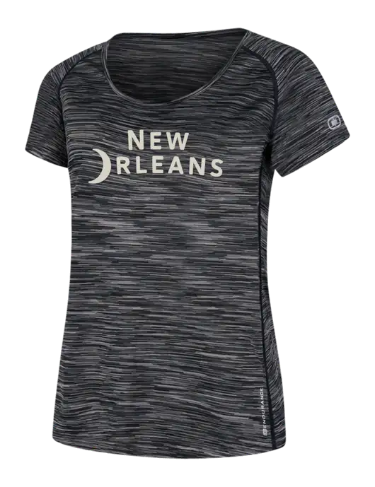 OGIO Womens Black Space Dye Verge Scoop Neck w/Moon Logo