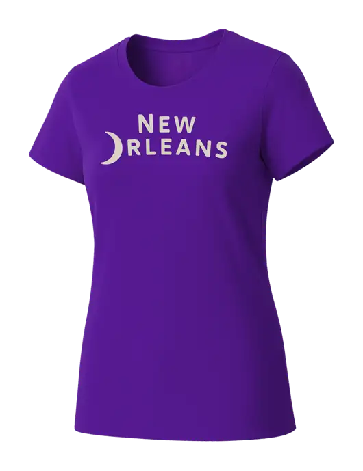 Womens Seriously Soft Purple T-Shirt w/Moon Logo