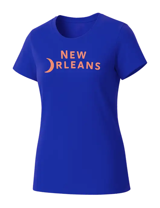 Womens Seriously Soft Royal T-Shirt w/Moon Logo