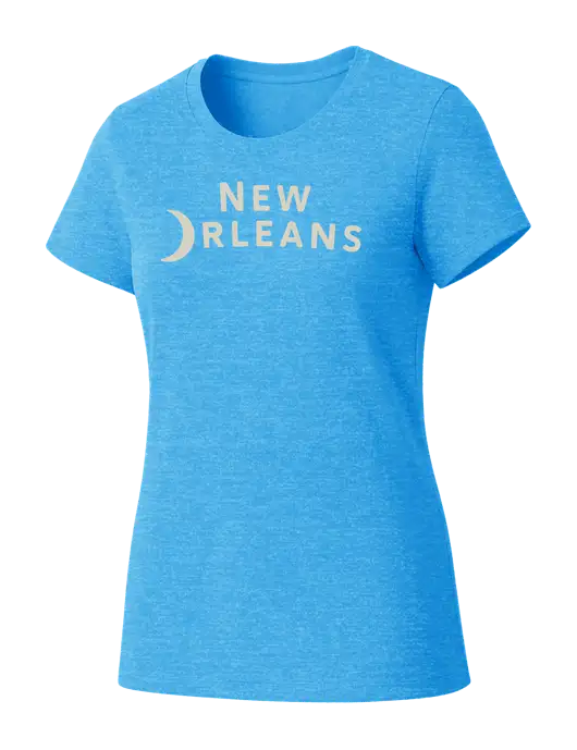 Womens Seriously Soft Light Sapphire T-Shirt w/Moon Logo