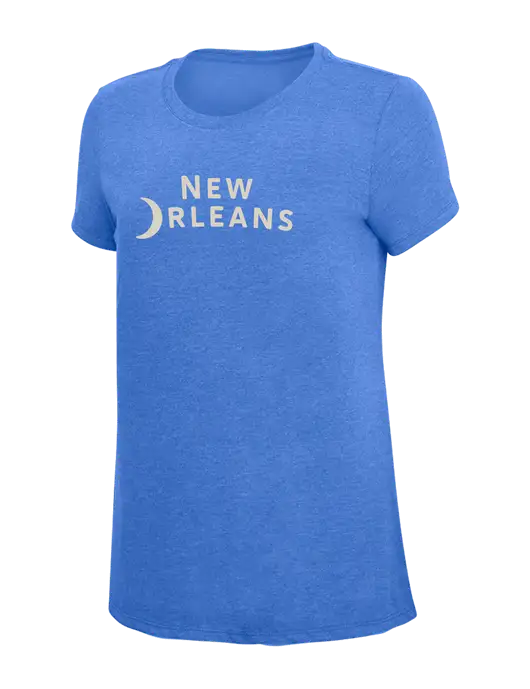 Womens Simply Soft Royal Frost 4.5oz  Poly/Combed Ring Spun Cotton T-Shirt w/Moon Logo